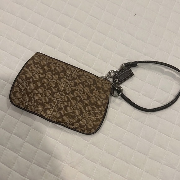 Coach Browns and Tan Wristlet - Picture 2 of 3